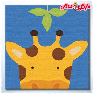 【ArtLife 藝術生活】22012長頸鹿 20x20cm含框 DIY 數字油畫 彩繪 全館現貨
