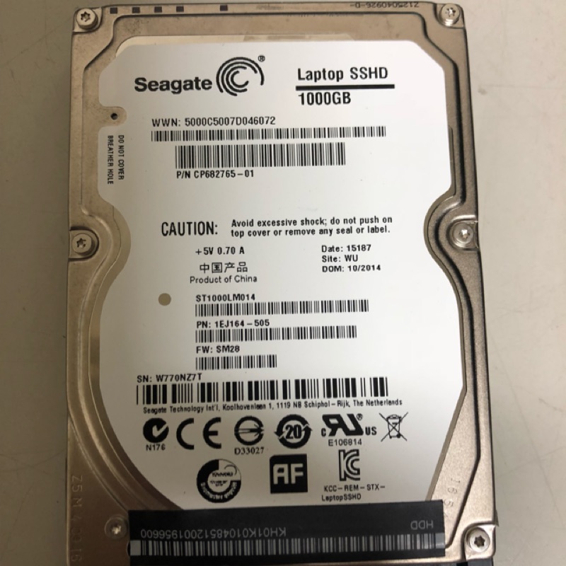 Seagate Laptop SSHD 1000G 1TB