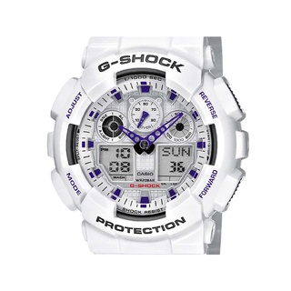[專業模型] 石英錶 [CASIO GA-100A] 卡西歐G-SHOCK 飛行儀錶-[白色面+指針+液晶]計設/時尚/