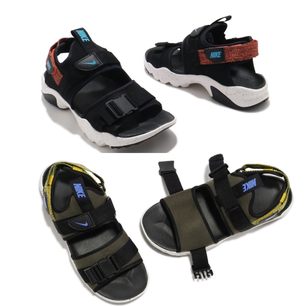 𝓑&amp;𝓦現貨免運 Nike CANYON SANDAL 男涼鞋 黑橘CI8797007 軍綠黑301