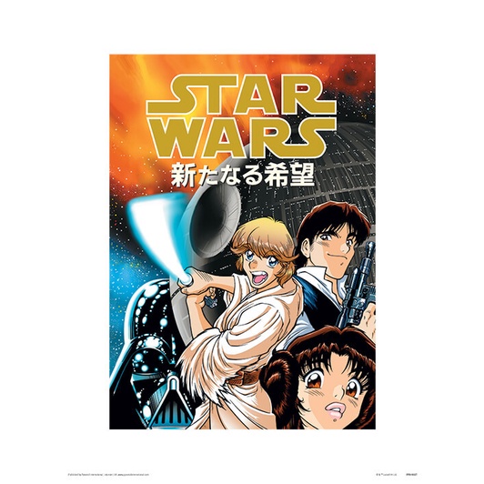 【星際大戰:嶄新的希望】Star Wars 日本漫畫第一集封面 30*40複製畫