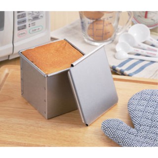 [樸樂烘焙材料]日本CakeLand0.5斤附蓋方形吐司模 NO2382 / 日本製