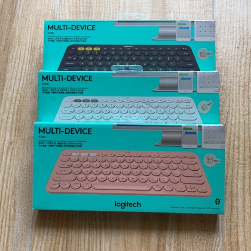 羅技logitech K380 跨平台藍牙鍵盤無線鍵盤珍珠白玫瑰粉石墨黑中文注音 蝦皮購物