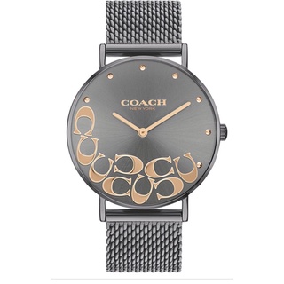 COACH 公司貨 LOGO C 米蘭帶腕錶/灰/36mm/CO14503825