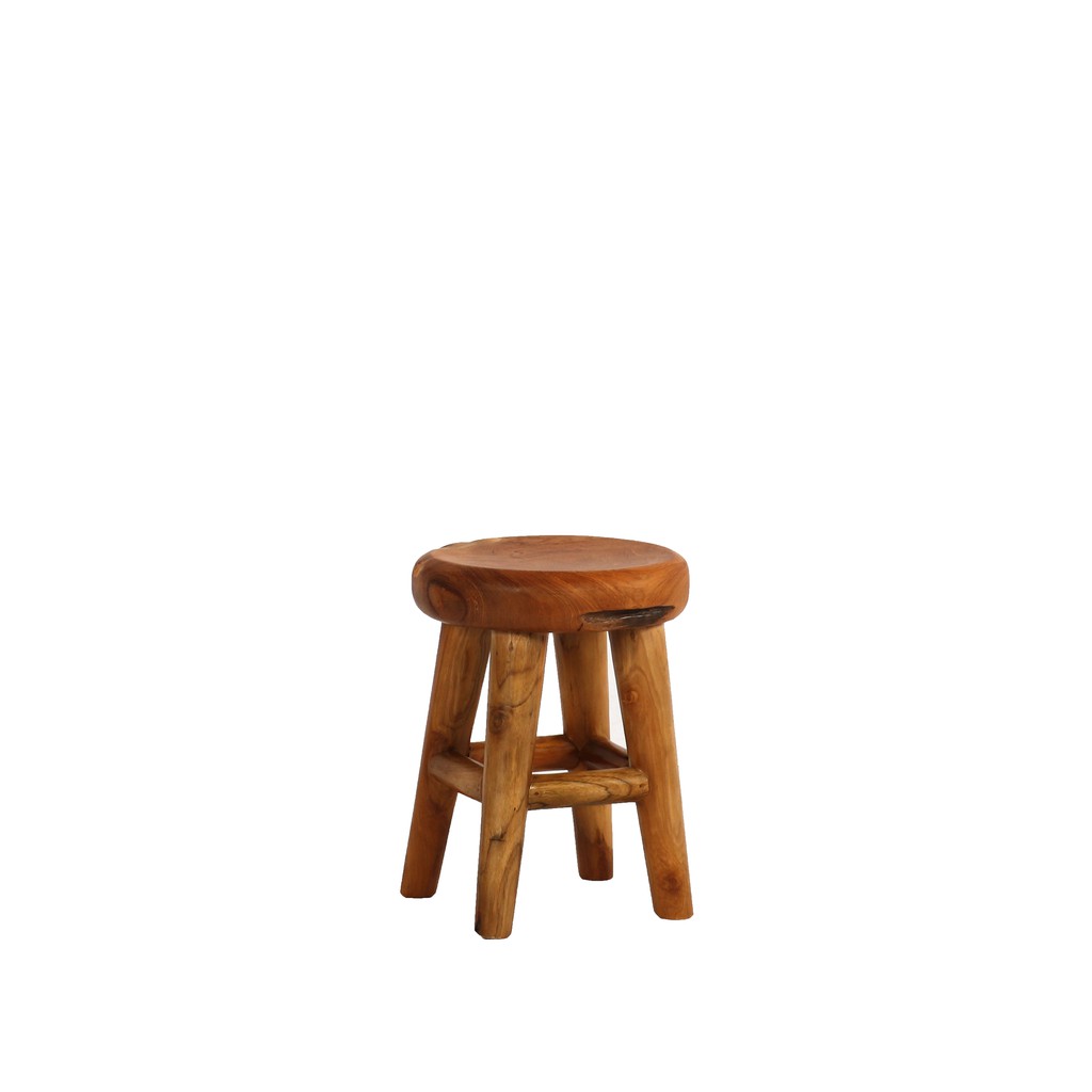 厚圓柚木小凳 原木椅凳 休閒圓椅 實木家具 古早椅 小椅凳 柚木凳子 柚木家具 A.H.Furniture 19C97 蝦皮購物