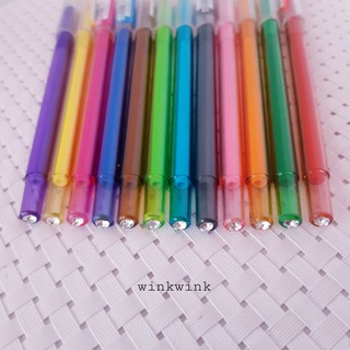 [溫克] 69。 可愛的筆中性筆 0.38 毫米 12 種顏色 [設計:糖果/水晶]