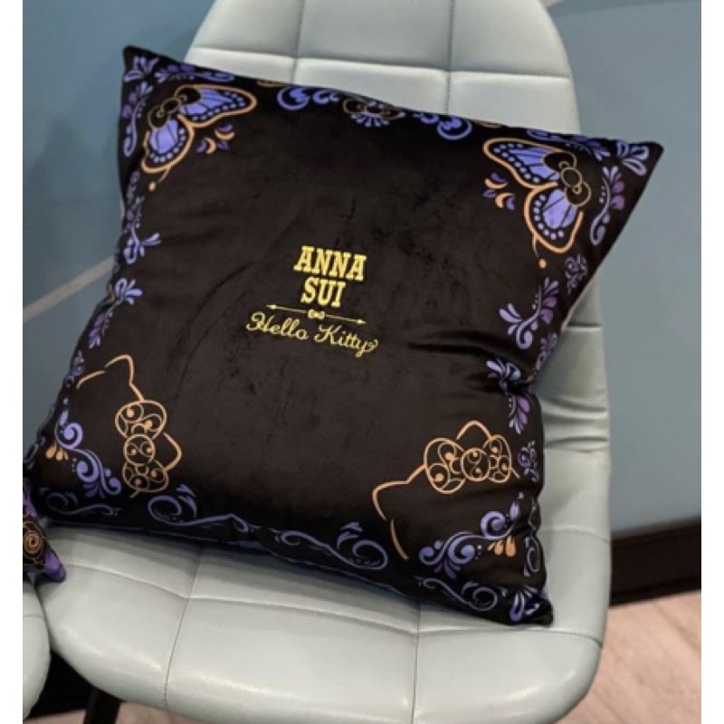 現貨免運！7-11Anna Sui Kitty刺繡抱枕保暖毯（神秘黑）