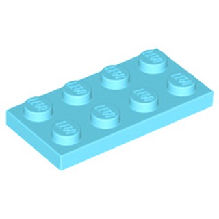 LEGO 樂高 零件 3020 中間天空藍 顆粒薄板 Medium Azure Plate 2x4 4655256
