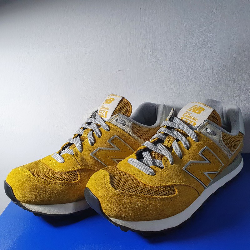 New Balance 紐巴倫 經典574 女慢跑鞋 芥末黃 ML574VMU