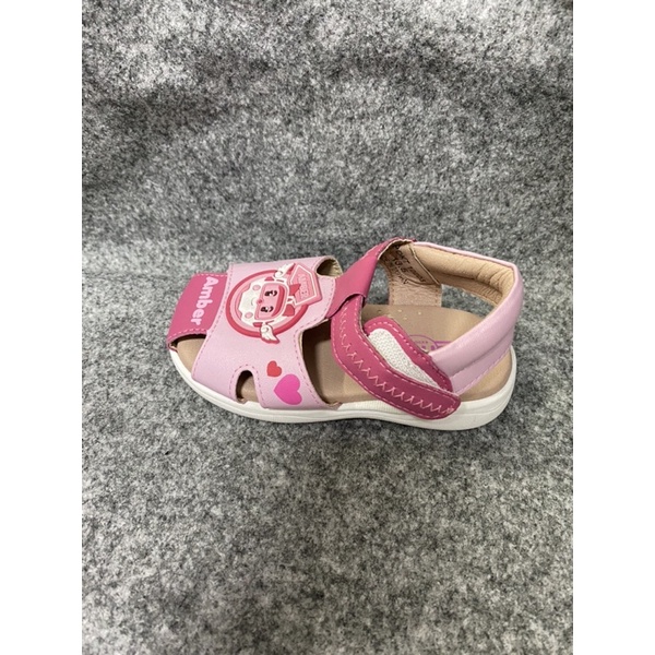 金英鞋坊-安寶女童款護趾涼鞋台灣製造10203-粉色出清-199元