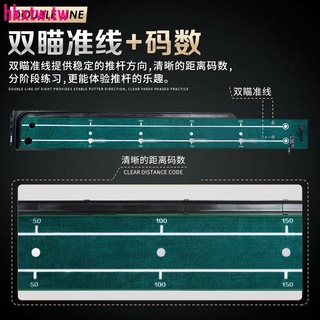 清倉熱銷#限時特賣中PGM 室內高爾夫 絲絨推桿練習器 家用/辦公室 雙瞄準線 自動回球