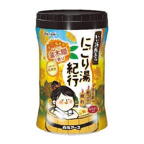 日本白元含保濕成分溫泉入浴劑 泡澡泡湯乳濁湯型600g 金木犀 蝦皮購物