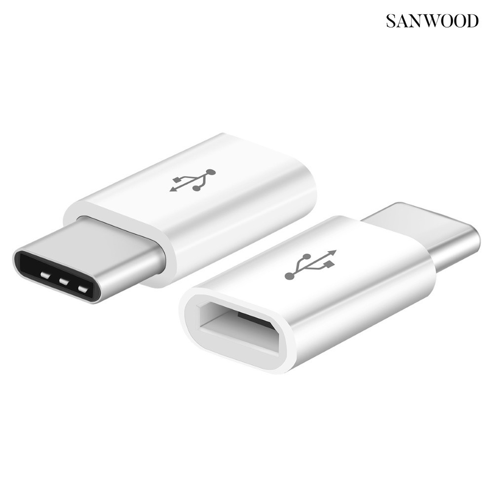 §sanwood安卓充電傳數據帶OTG功能micro usb轉type-c轉接頭轉換頭