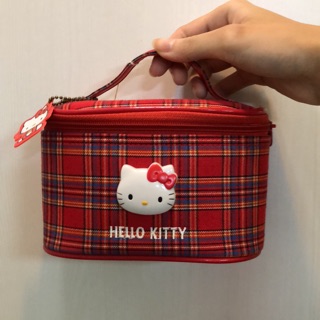 【全新】日本購入 Sanrio 三麗鷗 hello kitty 手提化妝包 小包 圓筒包 吊牌未拆 已絕版