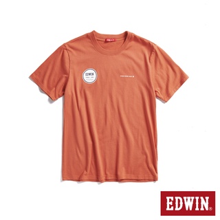 EDWIN 人氣復刻 印花章短袖T恤(桔色)-男款