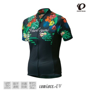 【單車森林】Pearl izumi (W621-B-20)抗UV 專業級女性短袖車衣-黑底花草