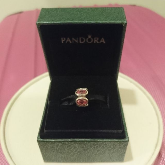 PANDORA潘朵拉絕版品粉紅隔圈鋯石，保證正品，購買於板橋大遠百