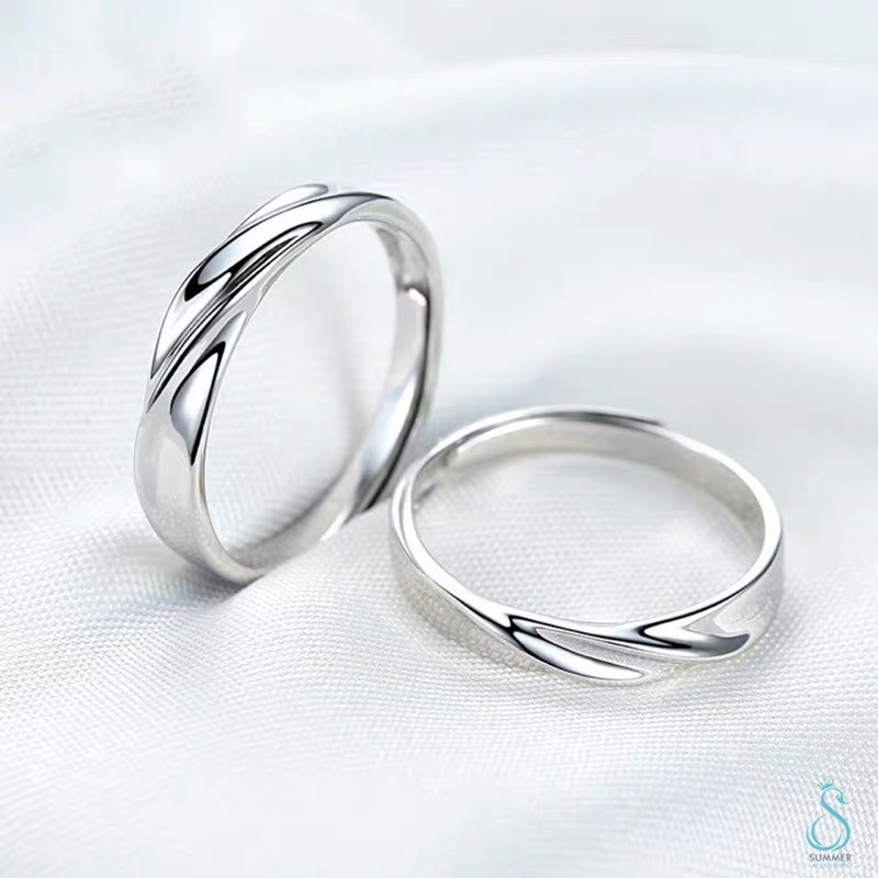 SUMMER 銀飾💫［925純銀］ ✨獨家訂製✨簡約設計款💑情侶對戒 純銀戒指 純銀飾品