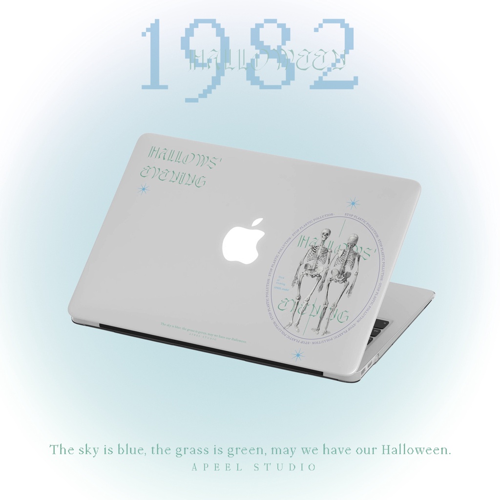 【 APIOU】現貨 萬聖骷顱 MacBook 透明全包防刮保護殼  M2 M1 Air Pro 13