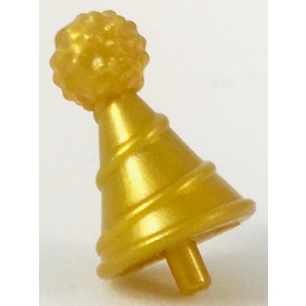 正版樂高LEGO零件(全新)-24131人偶用具 帽子 派對帽 珍珠金色