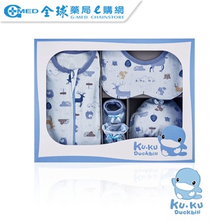 【KUKU】酷咕鴨 北歐森林包巾禮盒7件組 (藍星森林) ｜全球藥局
