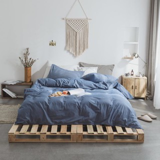 Jollic♡ 牛仔藍床包/藍色床包/深藍色床包 台灣尺寸/單人/雙人床包/訂做尺寸 單人加大純棉床包 被套單買枕頭套