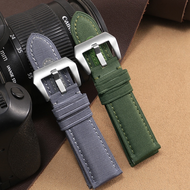 Image of 適用於 PANERAI 原裝尼龍錶帶 24mm 尼龍帆布錶帶適用於 PANERAI441 / 111 防水錶帶 #6