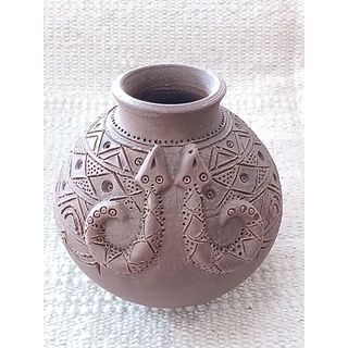 沐陶花草樂 原住民百步蛇圖騰陶瓶 祈福 蝦皮購物