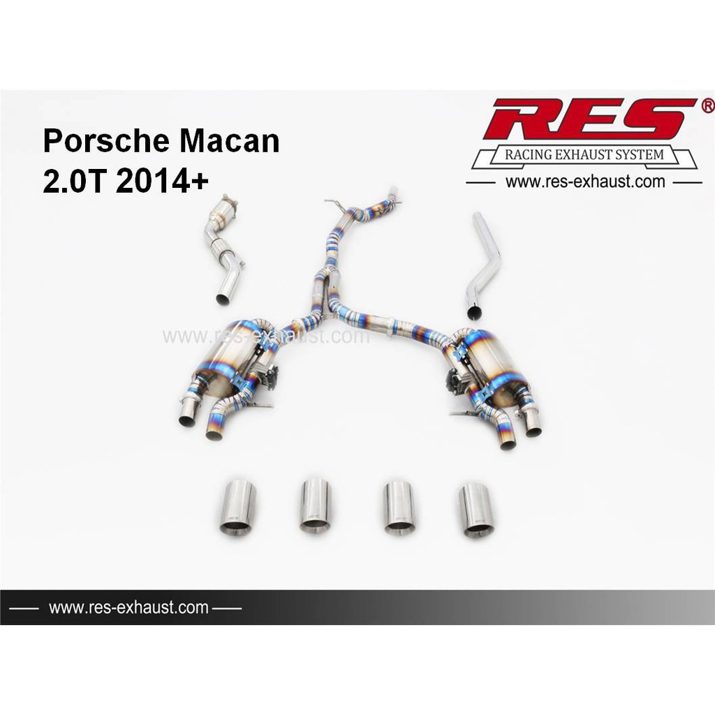 【RES排氣管】Porsche Macan 2.0T 2014+ 不鏽鋼/鈦 當派 電子閥門 – CS車宮