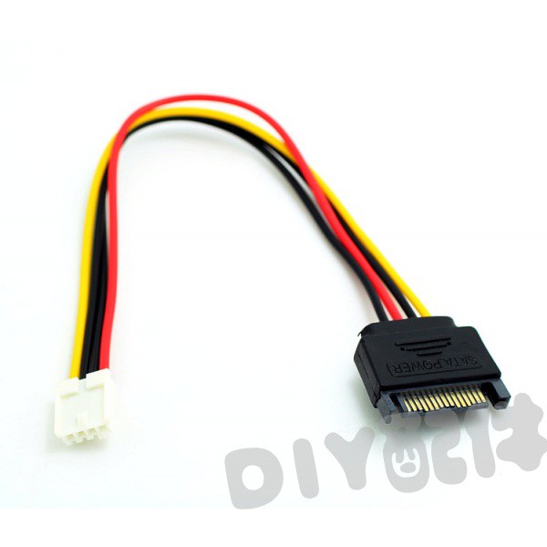 現貨高端diy配件sata公頭電源線15p公轉軟驅電源4pin Sata轉軟驅小4pin電源線 蝦皮購物