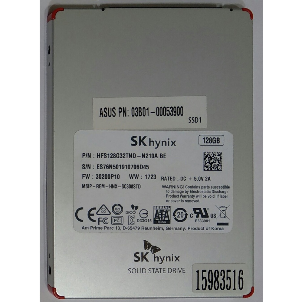 SK海力士 SK Hynix 固態硬碟 SSD 128G