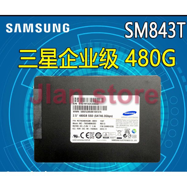 筆電拆機] Samsung 三星SM843T 480GB eMLC SSD 企業級固態硬碟保固30日| 蝦皮購物
