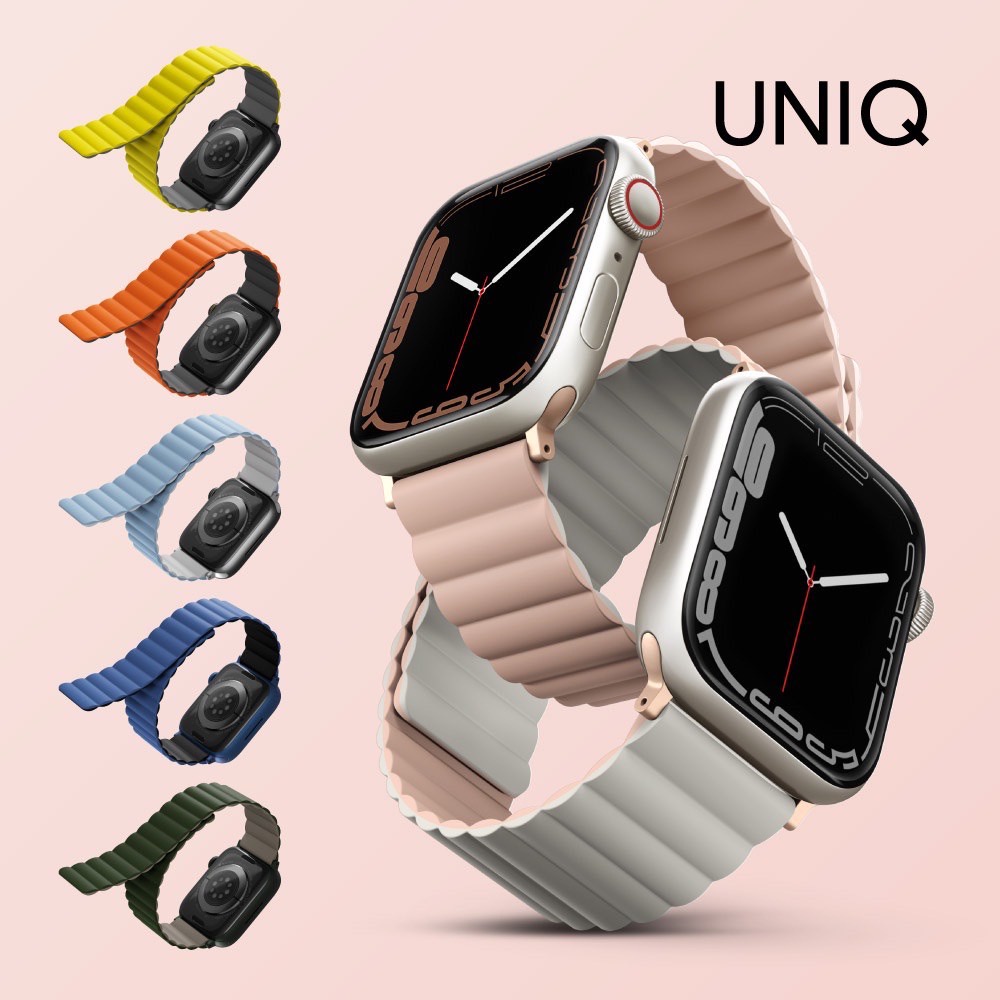 UNIQ Revix Apple Watch 雙色防水矽膠磁吸錶帶【LifeTech】