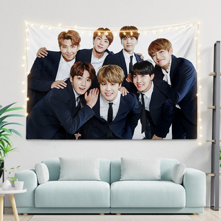 明星周邊背景布】防彈少年團韓國BTS背景布學生宿舍臥室房間床頭裝潢牆 