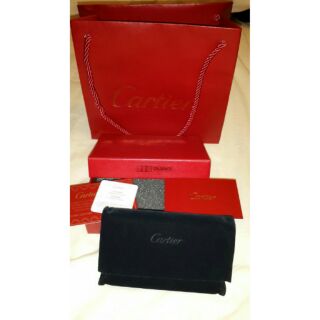 全新專櫃正品 Cartier 名片夾 信用卡夾 黑色牛皮 卡地亞