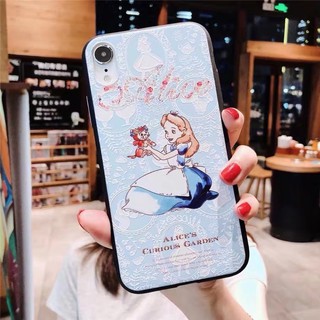 ❥ ZG ♥斑馬妞妞♥ 蘋果apple iPhone XR浮雕愛麗絲全包黑邊手機殼保護殼