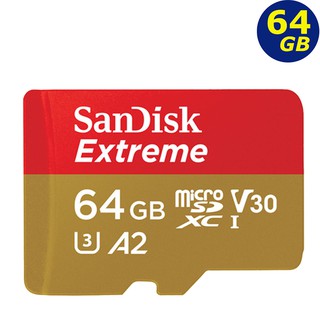 SanDisk 64GB 64G microSD Extreme 170MB microSDXC 4K U3 儲存裝置