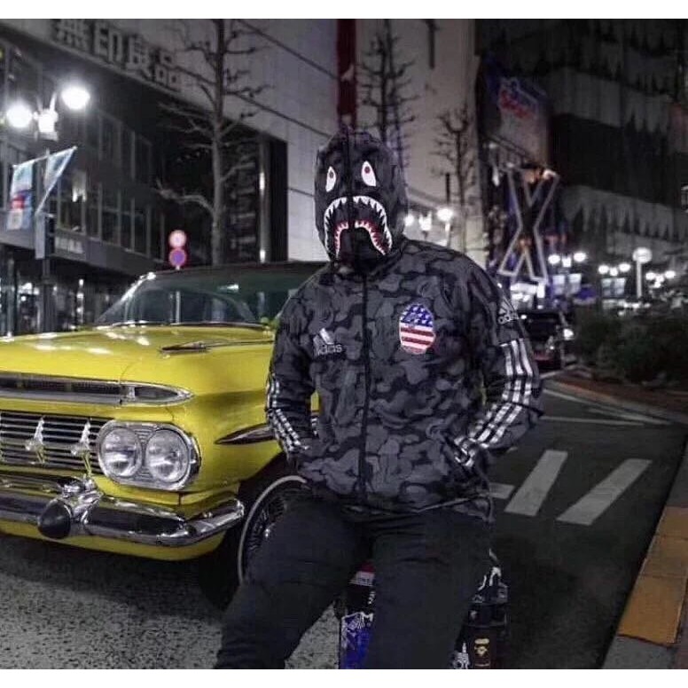 bape x adidas shark hoodie