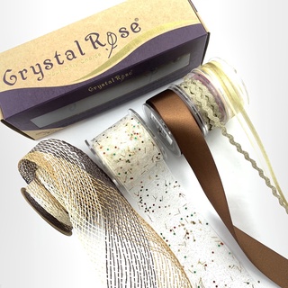 【Crystal Rose緞帶】大地鉑金 緞帶組合/5入>>送燙金收納禮盒