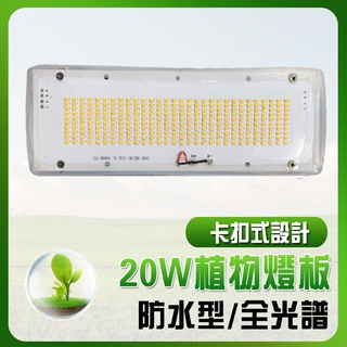 【君沛植物燈】LED植物燈 全光譜 植物燈版 防水型 20瓦 卡扣式 防水植物燈
