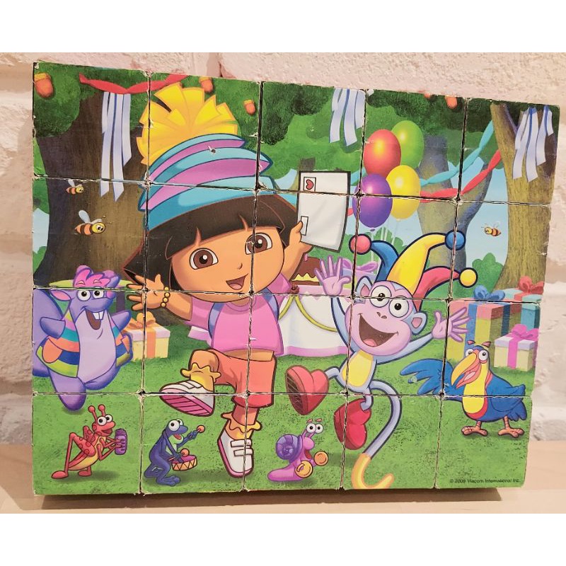 二手 Dora 六面拼圖20塊 無外盒