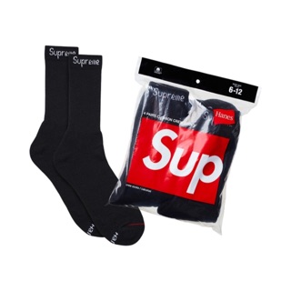 全新現貨 Supreme®/Hanes® Crew Socks (4 Pack) 黑 白