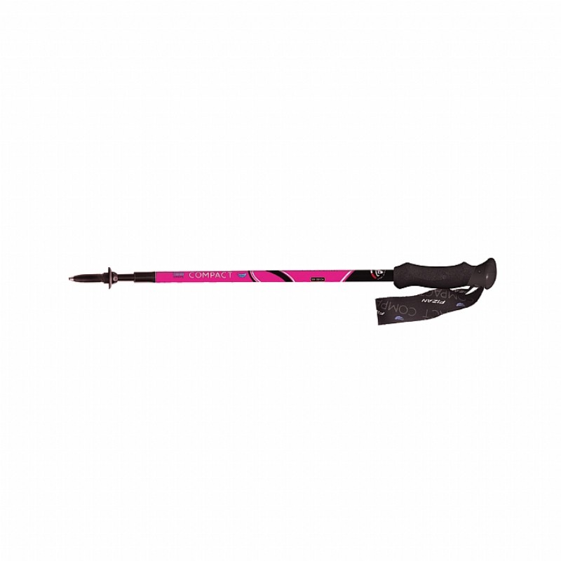 FIZAN 超輕三節式健行登山杖(2入) 螢光粉紅(FZS19-J9RX)