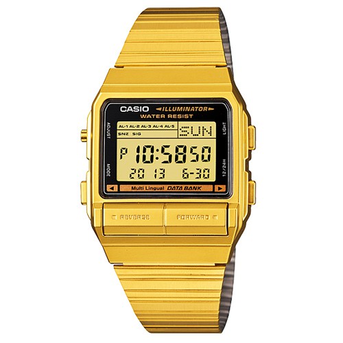 【CASIO】金色夢幻復刻電子錶(DB-380G-1)正版宏崑公司貨