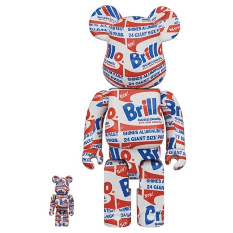 BLS • BE@RBRICK 安迪沃荷 ANDY WARHOL Brillo 400%+100% 庫柏力克熊