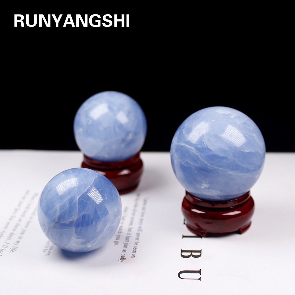 現貨秒發 天然藍晶石水晶球天青石球擺件原礦石家居裝飾廠家批發 蝦皮購物