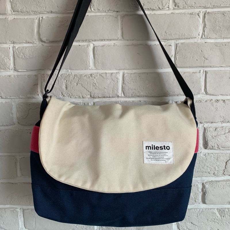 日本品牌 milesto 旅行包 郵差包 L size