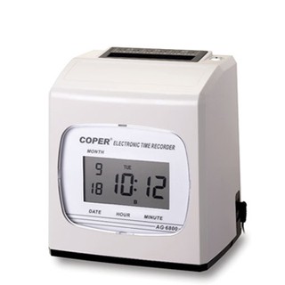 高柏COPER AG-6800 六欄位機械電子LCD式打卡鐘B型《台灣製》
