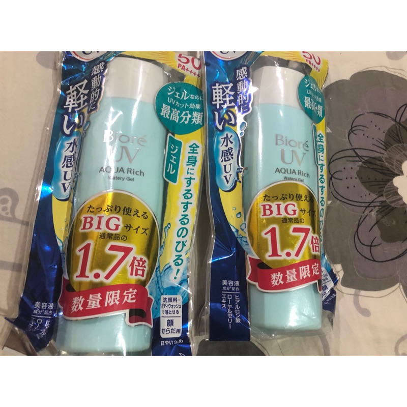 日本帶回 蜜妮 biore uv 含水防曬清透凝露 155ml 防曬乳防曬露