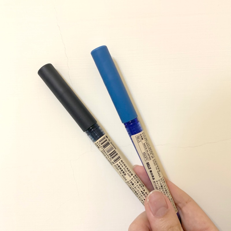 MUJI 無印良品 可擦膠墨筆 可擦拭 原子筆 膠墨筆 兩色 藍 黑 0.5mm